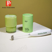 Emballage de luxe Emballage de boîte cylindrique ronde Emballage de thé vert Tube en papier Matcha pour poudre de Matcha