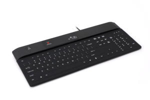 Teclado con cable de plástico de 108 teclas con lector de huellas dactilares OEM nuevo, operación tipo tijera, gran éxito de ventas, teclado con protección de seguridad de la información. - Product Image 4