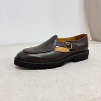 Sepatu Loafer Oxford Pria Formal Tali Silang Outdoor Sol Tebal Empuk Musim Panas Bernapas Ukuran Besar Kustom Pabrik