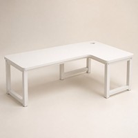 Bureau de jeu en forme de L moderne avec structure en acier renforcé, poste de travail d'angle pour la maison, le bureau, la chambre et la configuration informatique
