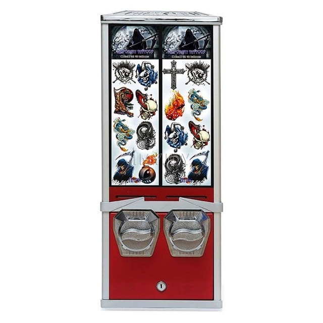 Outdoor Coin Operated Mini Sports & Entertainment Photo Sticker/Tattoo Card Vending Machine for Children's Games