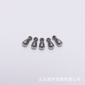 Perles en forme de goutte d'eau en acier inoxydable, 2.6x6.2mm, pour la fabrication de bijoux, accessoires de bricolage, perles en métal en forme de goutte, Ac0346 - Product Image 4