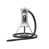 Accessoires de Fumée Chicha Électrique LED Écologique Portable, Bol à Narguilé en Acier Inoxydable, Capsule sans Charbon, Non Toxique