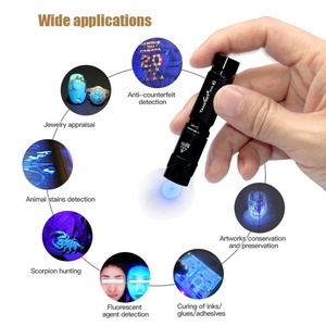 For Tank007 Custom LOGO 365nm UV <strong>Flashlight</strong> Keychain EDC <strong>LED</strong> Fluorescent Watch Detection <strong>Torch</strong> For Industrial Use AA Battery - Product Image 6
