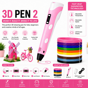 Stylo d'impression 3D unisexe pour enfants avec écran LCD et filament en plastique ABS de 1,75 mm - Product Image 5