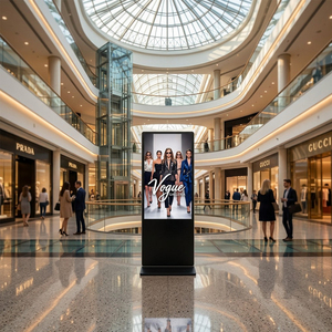 Écran vertical ultra-fin 55 pouces 4K, affichage numérique Android 13, <span class=keywords><strong>lecteur</strong></span> publicitaire interactif sur pied pour la signalisation dans les centres commerciaux - Product Image 4
