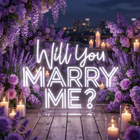 ¿Te Casarías Conmigo? Letrero de Neón Personalizado, Decoración para Bodas, Luces LED de Neón, Luces Nocturnas, Logotipo Romántico