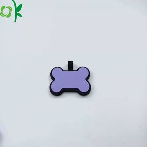 OKSILICONE diskon besar aksesoris hewan peliharaan luar ruangan ID Tag silikon kustom nama ID Tag anjing untuk identifikasi bentuk tulang silikon - Product Image 6