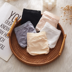 Braguitas Hipster de Algodón de Seda Helada Sin Costuras para Niñas al por Mayor, Transpirables, Antibacterianas, Cómodas para Uso Diario, Color Liso - Product Image 1