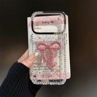 Funda para Teléfono Móvil con Diseño de Arcoíris Láser IMD para iPhone 17 16 15 14 Pro Max, Transparente, Colorida, Brillante, con Diseño de Mariposa y Purpurina en la Parte Posterior