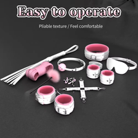Kits de jouets sexuels pour adultes BDSM pour jeux coquins, ensemble de masques de bondage, menottes à plumes, attaches de cheville, aides sexuelles pour couples 18+