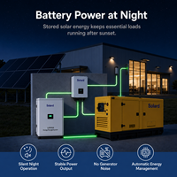 Sistema de Energía Híbrido Solar-Diésel Solard Serie SLD-HES, Batería de Litio LiFePO4, Inversor de 220V/380V/400V/415V, Capacidad Personalizada