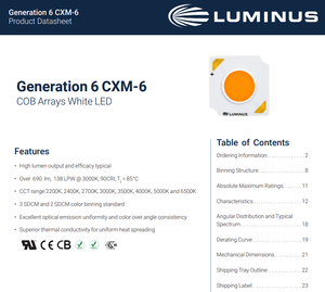 Mejor Precio LUMINUS CXM-6-35-90-18-TE60 CXM-6 Gen 6 LED COB Blanco 3500K para Iluminación de Rieles y Downlights - Product Image 2