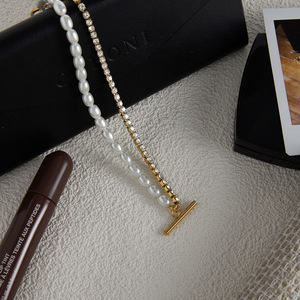 Bracelet double couche en perles avec fermoir en T doré, bijoux pour femmes, à porter au quotidien - Product Image 4