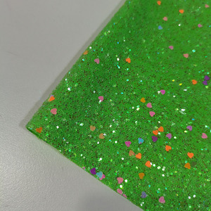 Decoración de vinilo brillante corazón transparente para mascotas, hojas de tela de purpurina plateada y dorada para bolsas de zapatos con lazo - Product Image 3