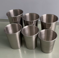 Vaso de Acero Inoxidable Apilable de Pared Simple para Fiesta y Cerveza con Logotipo Personalizado, Vaso Metálico Plateado para Agua y Bebidas