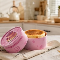 Cajas de Regalo Redondas de Papel Impresas a Color, Estilo Macaron, para Pastelería, Venta al por Mayor para Pastel de Queso con Arándanos