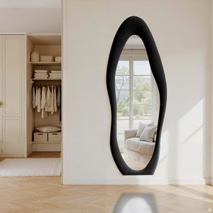 Yeni Gelen Düzensiz Şekilli Ayaklı Makyaj Aynası Modern El Yapımı Taşınabilir Hafif Yer Aynası Ev Dekorasyonu İçin - Product Image 3