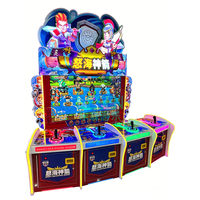Jeu d'arcade interactif de combat de monstres fluviaux pour 4 joueurs, machine à monnayeur pour centre de divertissement