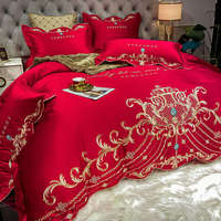Ensemble de literie de luxe en coton soie glacée OEM ODM en gros, style européen, comprenant housse de couette, taies d'oreiller et drap plat pour la maison