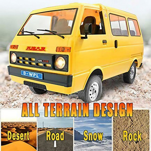 <span class=keywords><strong>Voiture</strong></span> télécommandée WPL D42 1/10 2WD à moteur central, propulsion arrière, mini-éclairage LED, escalade, radiocommande, Hijet RC Taxi pour les amateurs de modèles réduits - Product Image 3