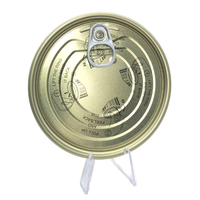 Couvercle à ouverture facile pour boîte alimentaire en fer blanc avec anneau de traction, non rechargeable, diamètre 73 mm