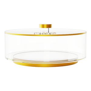 Exquis Juif Matzah Cas Argent Base Acrylique Pessah Table Décoratif Rond <span class=keywords><strong>Matza</strong></span> Titulaire Boîte - Product Image 3