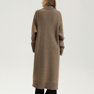 Weshallo Manteau d'hiver épais <span class=keywords><strong>en</strong></span> tricot épais <span class=keywords><strong>fait</strong></span> <span class=keywords><strong>main</strong></span> sur mesure <span class=keywords><strong>en</strong></span> <span class=keywords><strong>laine</strong></span> de yak et cachemire de chèvre pour <span class=keywords><strong>femme</strong></span> - Product Image 2