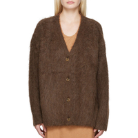 Cardigan en laine d'alpaga surdimensionné avec logo personnalisé, pour femme, tricoté, de luxe, style designer, manteau duveteux, cardigan tricoté épais