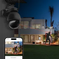 Cámara PTZ de Seguridad IP CCTV de Metal, 3MP, AOV 7/24, Visión Nocturna en Color de 940nm, Tarjeta SIM 4G, WiFi, Energía Solar, Audio Bidireccional, Tarjeta de Memoria Integrada