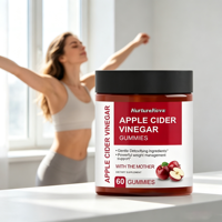 OEM Apple Cider Vinegar Gummies ACV Detox Cleanse Support Dietary Supplement 60 Count Soft Candy Manufacturer Wholesale