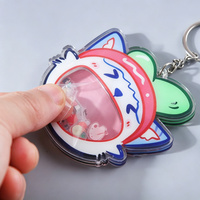Porte-clés personnalisé en acrylique style machine à griffes, thème anime et dessin animé, breloque interactive, cadeau personnalisé, vente en gros