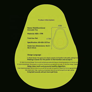Juguete Interactivo para Gatos con Resorte, Juguete Interactivo para Gatos con Forma <span class=keywords><strong>de</strong></span> <span class=keywords><strong>Aguacate</strong></span> y Resorte Elástico - Product Image 3