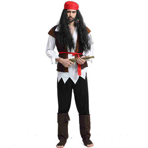 Disfraz de <span class=keywords><strong>Pirata</strong></span> para Adultos, Atuendo de Cosplay de Halloween, Disfraz de <span class=keywords><strong>Pirata</strong></span> Caribeño para Hombres y Mujeres, Vestido para Representaciones Escénicas - Product Image 3