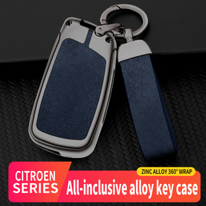 Étui de clé en alliage de zinc tendance pour Citroën <span class=keywords><strong>C3</strong></span> <span class=keywords><strong>C3</strong></span> <span class=keywords><strong>Aircross</strong></span> E <span class=keywords><strong>C3</strong></span>, protection intégrale pour clé de voiture, <span class=keywords><strong>accessoires</strong></span> - Product Image 6