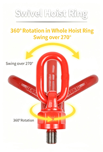 360 °   Gancho Giratorio de Acero Forjado de Grado 80, Cadena de Elevación de Alta Resistencia para Grúas, Herrajes de Aparejo - Product Image 2