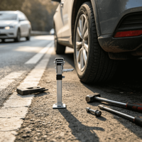 Cric manuel avec jambe de support pour camping-car, caravane, camion, remorque – Cric de nivellement pour VR 1500 LBS