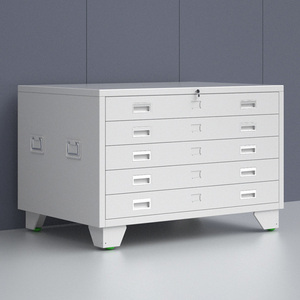 Armoire de rangement métallique à 5 tiroirs pour plans et documents, format A0 et A1, pour bureau et projets - Product Image 2