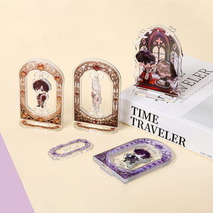 Adornos de Escritorio Personalizados con Personajes de Dibujos Animados Giratorios, Manualidades de Plástico, Tarjeta de Fotos Acrílica con Diseño Humanoide - Product Image 2