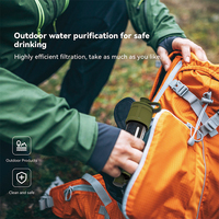 Filtre à eau portable écologique pour survie en extérieur, filtre à gravité manuel, charbon actif, tube de filtration, application pour camping-car, usage personnel