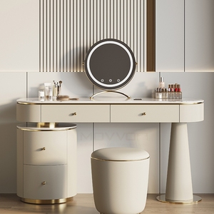 White and Gold Dressing Table: Modern Elegance for Any Bedroom