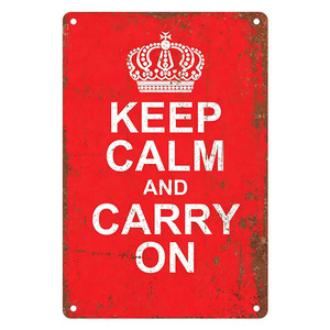 Targa Vintage in Metallo 'KEEP CALM' con Scritte 'GET NAKED' e 'EAT CAKE ROLL ONE', Insegna Retrò in Latta per Decorazione Murale di BAR, CLUB, PUB, CAFFÈ, Poster in Metallo Personalizzabile - Product Image 5