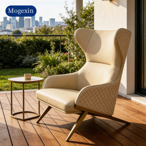 Modern Luxury Leather Chaise Lounge <b>Chair</b> with Ottoman for Outdoor & Living Room Use Hotel Villa Leisure Furniture - Product Image 3