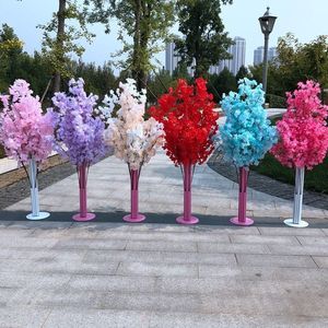 ต้นซากุระประดิษฐ์ วัสดุผ้าไหมคุณภาพสูง หลายสี ตกแต่งภายในและภายนอกอาคาร ดอกไม้สวยงาม - Product Image 5