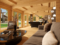 Offre Spéciale Couleur bois maison modulaire confortable chambre en bois plancher maisons préfabriquées chambre jardin