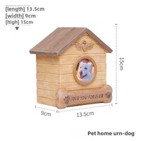 Urne funéraire moderne en résine imitation bois pour animaux de compagnie, cadre photo commémoratif personnalisable pour cendres, maison pour chats et chiens, fournisseur en gros