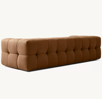 Modernes Handgefertigtes Holzrahmen-Sofa mit Samtbezug und Schwammfüllung Dreisitzer im Chesterfield-Stil für Apartments, Hotels und Wohnzimmer