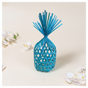 Panier de rangement circulaire tissé à la main avec couvercle, organisateur décoratif moderne et écologique pour les cadeaux du Ramadan et de l'Aïd et l'usage domestique - Product Image 3