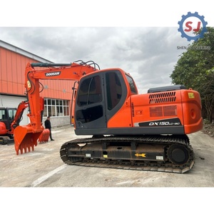Excavadora de cadenas Doosan DX150LC-9 de 15 toneladas usada original de alta calidad - Sin reacondicionamientos | Bajo costo de mantenimiento, buen estado, en venta - Product Image 2