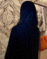 Concevez Votre Propre Abaya Dubaï 2026 - Robe Abaya Islamique Musulmane d'Arabie Saoudite Noire Scintillante du Golfe